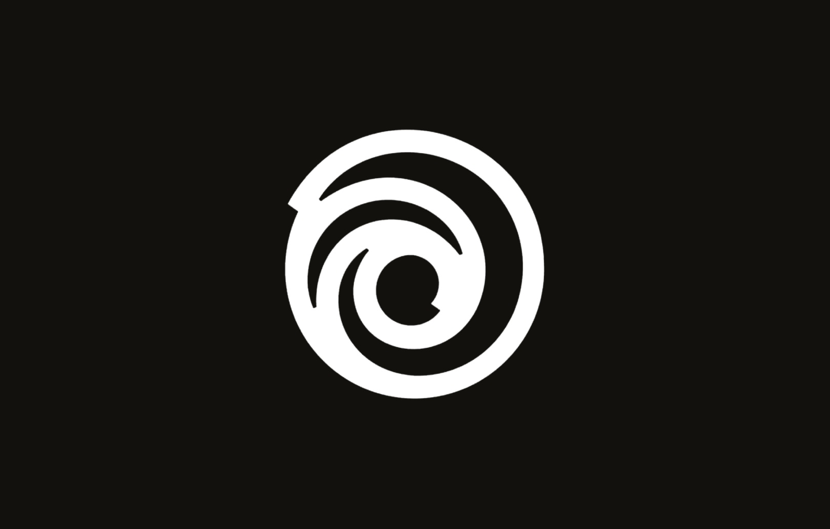 The Ubisoft swirl, white on black.
